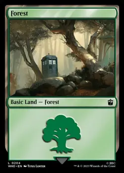 Hero Deal, French - 4 x MTG Forest (0204) Universes Beyond: Doctor Who - Image 1