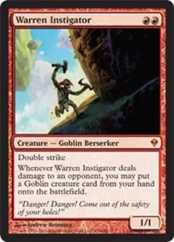 Lightly Played, English - 1 x MTG Warren Instigator - Foil Zendikar - Image 1