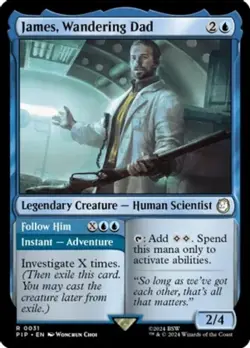 Near Mint, English - 4 x MTG James, Wandering Dad // Follow Him Universes Beyond - Image 1