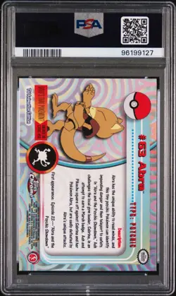 2000 TOPPS CHROME POKEMON T.V. 63 ABRA | PSA 10 - Image 2