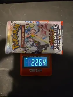 22.64g VERY HEAVY Prismatic Evolutions Pokemon Sealed Booster Pack New - Image 1