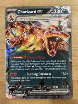 Pokemon Charizard EX 054/91 Paldean Fates Double Rare - Image 1