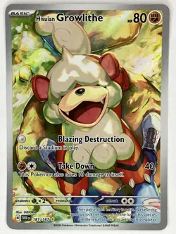 Hisuian Growlithe NM IR 181/167 Sv06: Twilight Masquerade Pokemon TCG Holo - Image 1