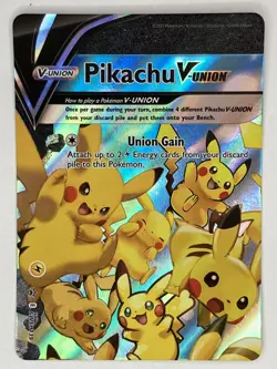 Pikachu V-Union Set of 4 SWSH: Sword & Shield Promo 139-142 Pokemon TCG Holo - Image 2