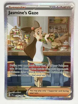 Jasmine's Gaze NM SIR 245/191 Sv08: Surging Sparks Pokemon TCG Holo - Image 1