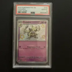 2024 POKEMON PAF EN-PALDEAN FATES SHINY RARE #149 KADABRA PSA 10 - Image 1