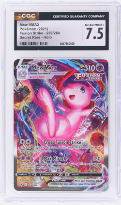 2021 Pokemon Sword and Shield Fusion Strike Mew Vmax Secret Rare #269 CGC 7.5 - Image 1