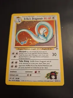 2000 Pokemon Gym Heroes Unlimited #4 Erika's Dragonair HOLO WOTC Vintage - Image 1