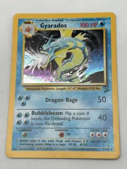 Gyarados 7/130 Holo Rare - Pokemon TCG Base Set 2 Unlimited LP - Image 1