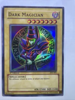 Dark Magician SYE-001 Yugi Evolution 1st Edition Yugioh Card Super Rare Holo - Image 1