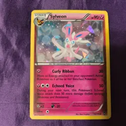 Sylveon 72/111 Pokemon TCG XY Furious Fists Cracked Ice Holo Card 2014 - Image 1