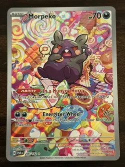 Pokemon TCG Morpeko Paradox Rift 206/182 Holo Illustration Rare Card - Image 1