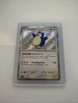 Pokemon Snorlax TCG Baby Shiny Holo Card 202/091 Paldean Fates Mint Condition - Image 1
