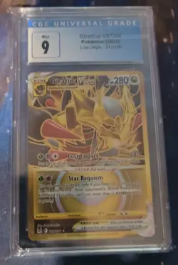 CGC 9 MINT Giratina VSTAR Lost Origin 212/196 Secret Rare Gold Pokemon Card - Image 1