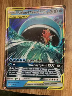 POKEMON Magikarp & Wailord GX SM166 Jumbo Cards Regular MP - Image 1