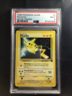 Pokemon Cards: Wizards Black Star Promo: Pikachu 4 PSA 9 - Image 1