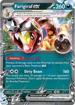 Farigiraf ex 108/162 S&V Temporal Forces Double Rare Pokemon Card - Image 1