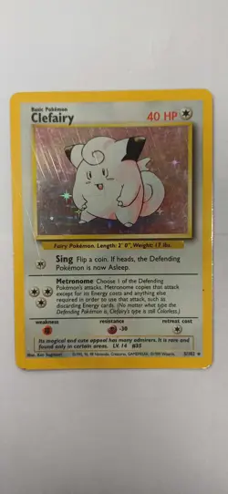 Pokemon TCG Clefairy Holo Rare Card Base Set, 5/102 HP - Image 1