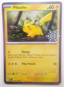 Pokemon TCG Snowflake Stamped Pikachu Holiday Calendar 025/165 Promo Card - Image 1