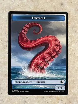 MTG NM Tentacle // Human Token [March of the Machine Commander] - Image 1