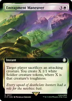 MTG FOIL Entrapment Maneuver Extended Art Surge Foil - Fallout Commander #977 - Image 1