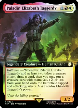 MTG FOIL Paladin Elizabeth Taggerdy Extended Art - Fallout Commander #424 - Image 1