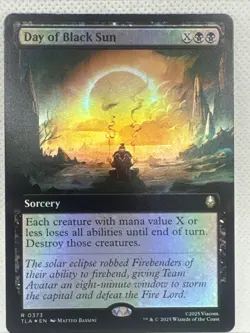 MTG Day of Black Sun 0373 Foil (Extended Art) Avatar TLA NM - Image 1