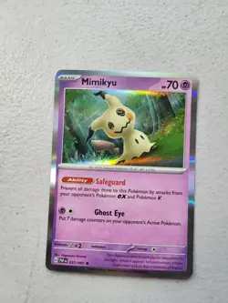 1x Pokemon TCG Paldean Fates Mimikyu 037/091 Holo Rare LP Free Shipping - Image 1
