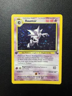 Haunter 6/62 1st Edition Holo 1999 Fossil Pokemon Card LP - Image 1