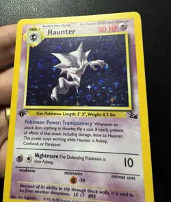 Haunter 6/62 1st Edition Holo 1999 Fossil Pokemon Card LP - Image 2