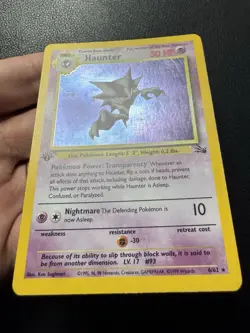 Haunter 6/62 1st Edition Holo 1999 Fossil Pokemon Card LP - Image 4