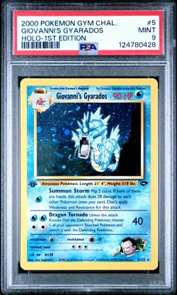 2000 POKEMON GYM CHALLENGE HOLO-1ST EDITION #5 GIOVANNI'S GYARADOS PSA 9 - Image 1