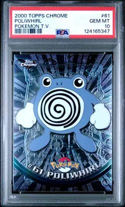 2000 TOPPS CHROME POKEMON T.V. #61 POLIWHIRL PSA 10 - Image 1