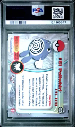 2000 TOPPS CHROME POKEMON T.V. #61 POLIWHIRL PSA 10 - Image 2