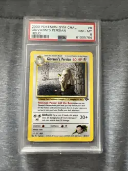 Pokemon Tcg Gym Challenge Giovanni’s Persian Holo PSA 8 - Image 1