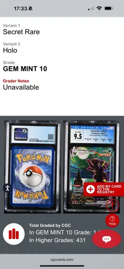 Pokemon Umbreon VMAX Evolving Skies Secret Rare Full Alt Art #215 CGC 9.5 ( 10 ) - Image 4