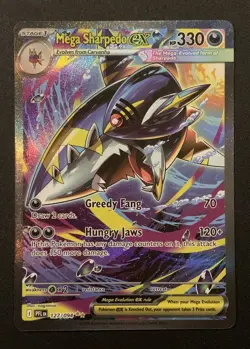Mega Sharpedo EX 127/094 - SIR - Phantasmal Flames - Pokemon TCG 2 - Image 1