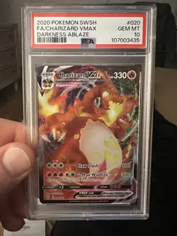 Pokemon TCG Charizard VMAX SWSH 20/189 Darkness Ablaze PSA 10 GEM MT - Image 1