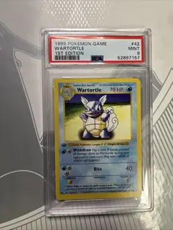 1999 Pokemon Game WARTORTLE 1st Edition 42/102 PSA 9 MINT - Image 1