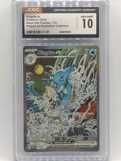 Pokemon 2024 Black Star Promos Kingdra ex Illustration Collection CGC 10 Gem Mt. - Image 1