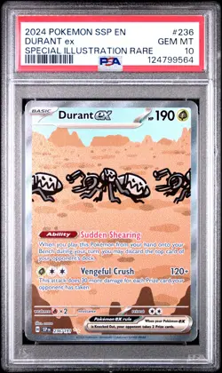2024 POKEMON SSP EN-SURGING SPARKS SPECIAL ILLUSTRATION RARE DURANT EX PSA 10 - Image 1