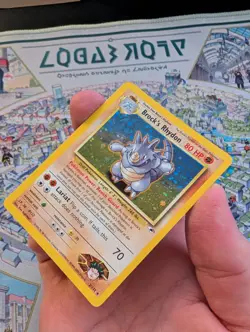Brock's Rhydon 2/132 Holo Rare Gym Heroes LP/MP Vintage WOTC - Pokemon TCG - Image 3