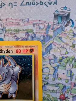 Brock's Rhydon 2/132 Holo Rare Gym Heroes LP/MP Vintage WOTC - Pokemon TCG - Image 5