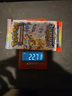22.71g VERY HEAVY Prismatic Evolutions Pokemon Sealed Booster Pack New - Image 1