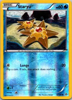 Pokemon XY Primal Clash Staryu Reverse Holo 32/160 - Image 1