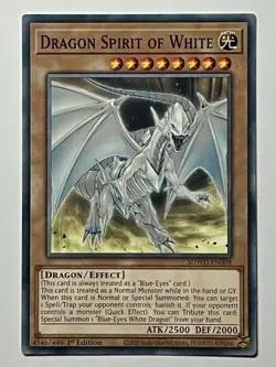 Dragon Spirit of White SDWD-EN008 (NM) Common 1st Edition YuGiOh! TCG - Image 1