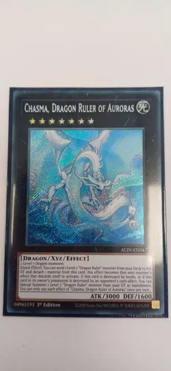 ALIN-EN047 Chasma, Dragon Ruler of Auroras Secret Rare 1st Ed YuGiOh - Image 1