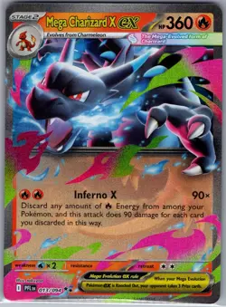 Mega Charizard X ex - 013/094 ME02: Phantasmal Flames - Pokemon Card - NM - Image 1