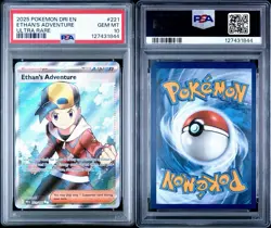 2025 Pokemon Dri En Ethan’s Adventure #222/182 PSA 10 GEM MT Trainer Card - Image 3