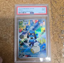 PSA 9 Riolu 215/198 Scarlet Violet Base 2023 IR Pokemon Card TCG - Image 1